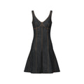 Topstitched Denim Dress