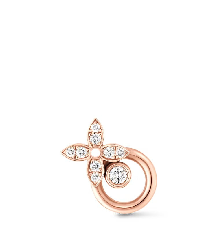 Idylle Blossom Earring, Pink Gold and Diamonds - per unit