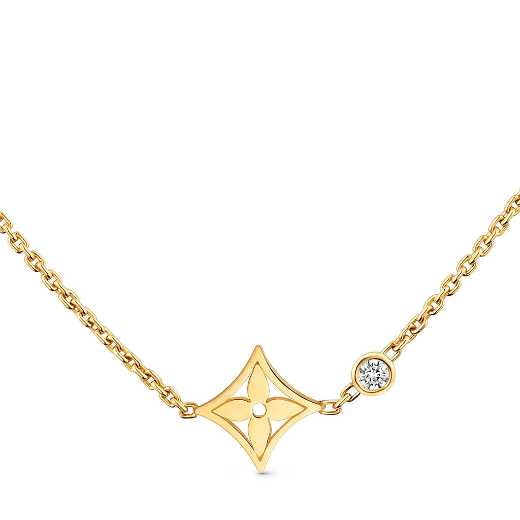 Idylle Blossom pendant, yellow gold and diamond