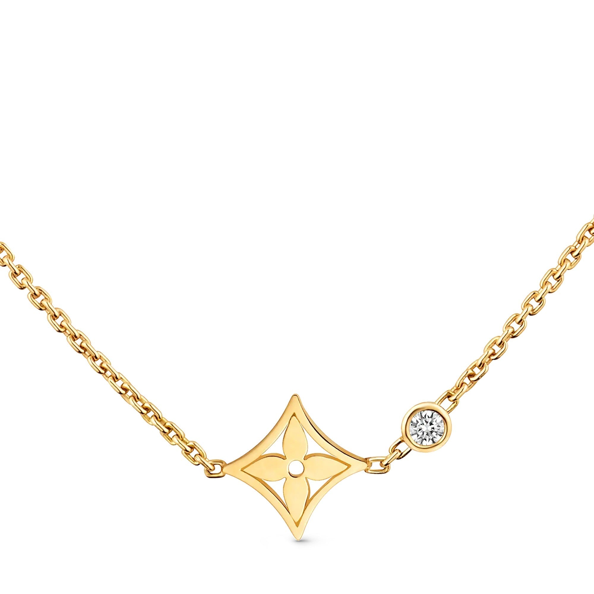 Idylle Blossom pendant, yellow gold and diamond