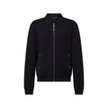 Knit Blouson With Leather Details