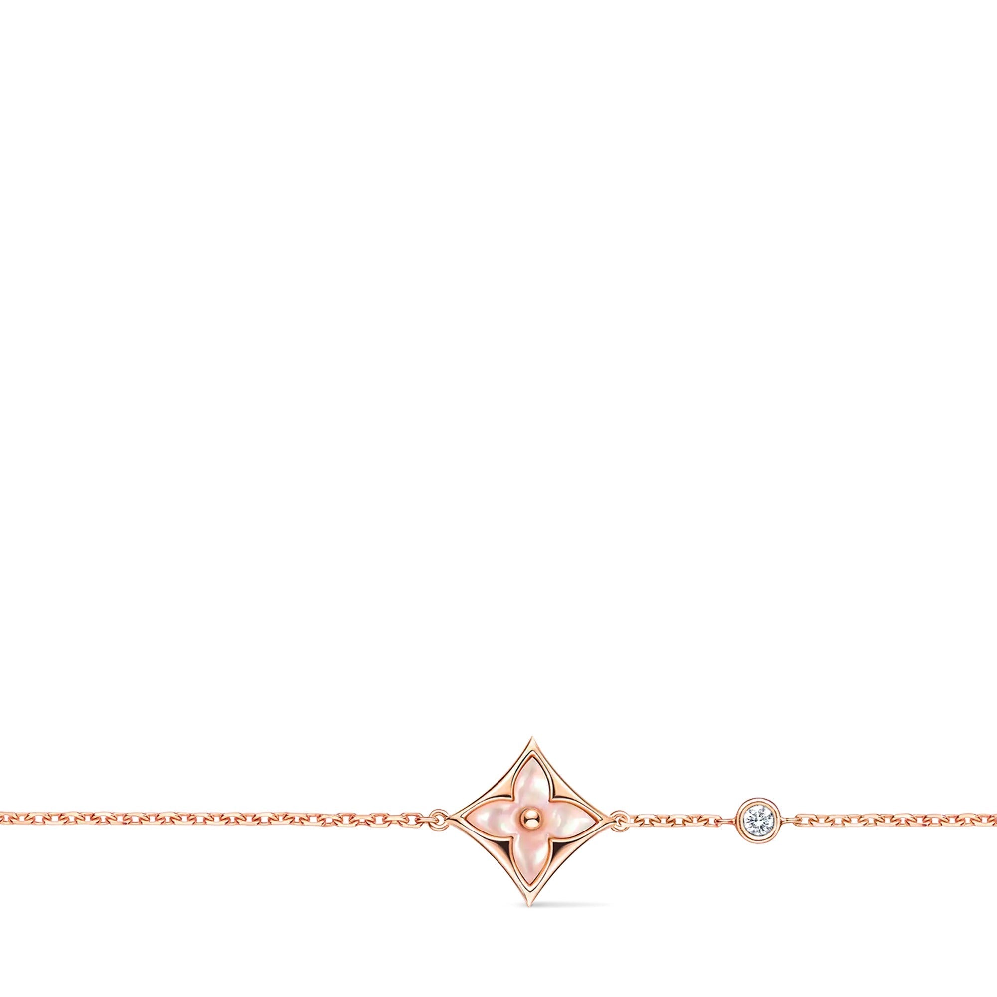 Color Blossom BB Star Bracelet, Pink Gold, Pink Mother-of-Pearl and Diamond