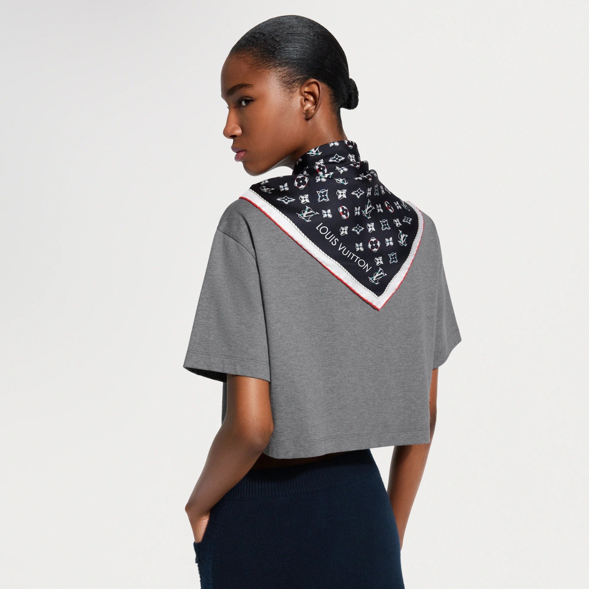 Nautical Scarf Crop Top