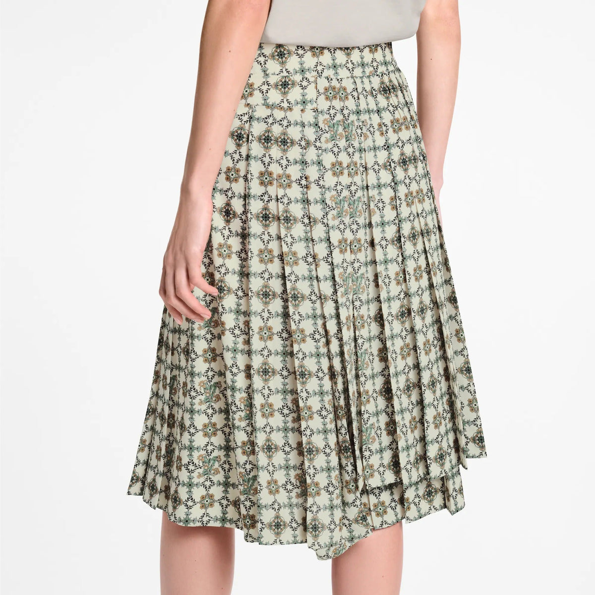 Nouveau Monogram Pleat Skirt