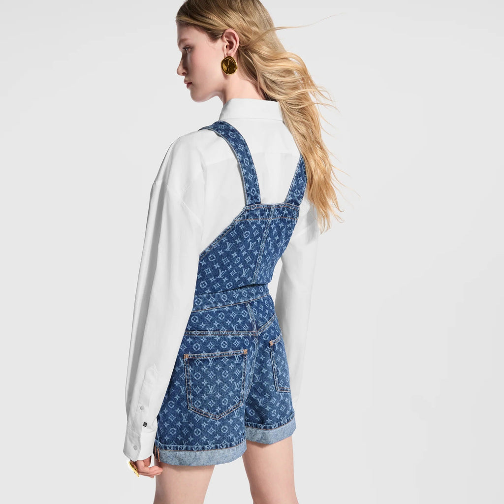 Monogram Denim Overalls
