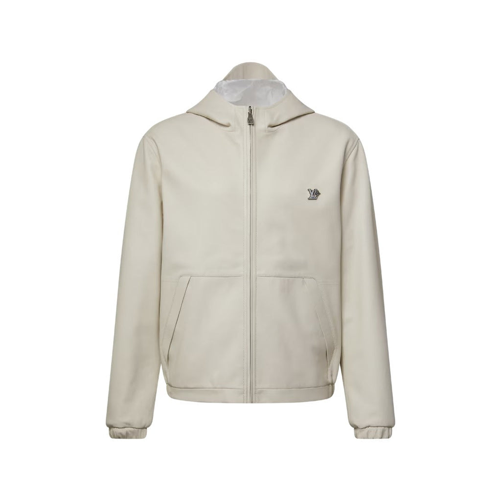 Reversible Leather Hooded Blouson