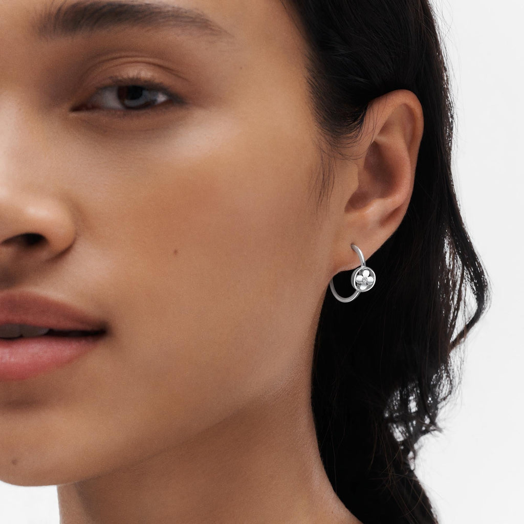 Idylle Blossom Small Hoop, White Gold And Diamond - Per Unit
