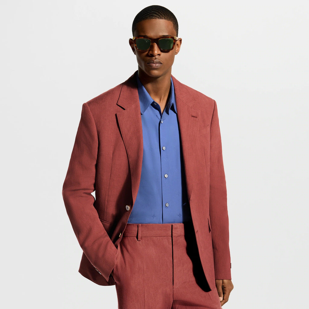 Single-Breasted Linen Jacket