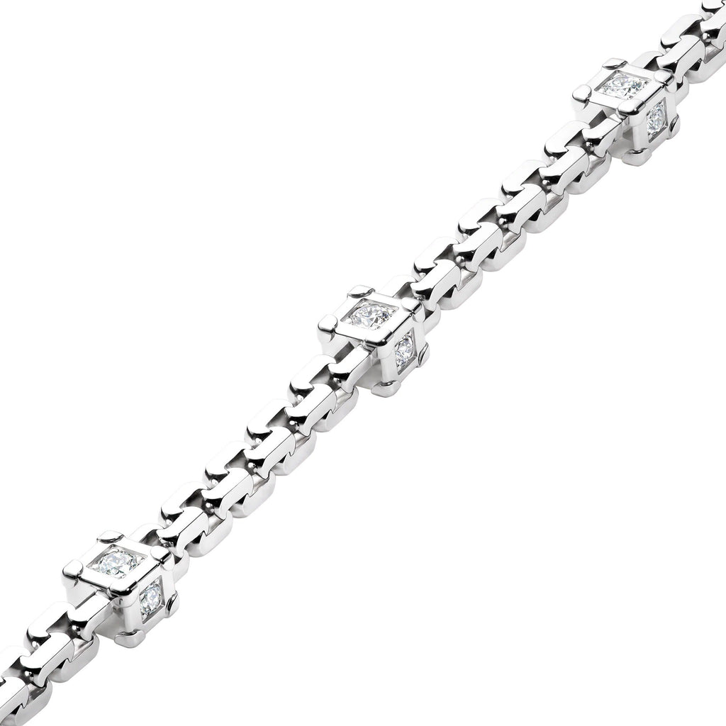 Les Gastons Vuitton Trunk Bracelet, White Gold and Diamonds