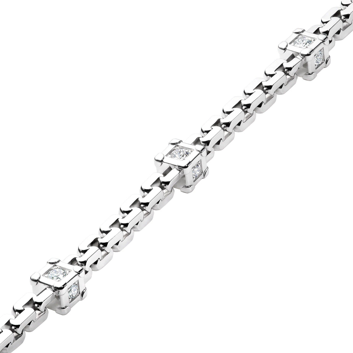 Les Gastons Vuitton Trunk Bracelet, White Gold and Diamonds
