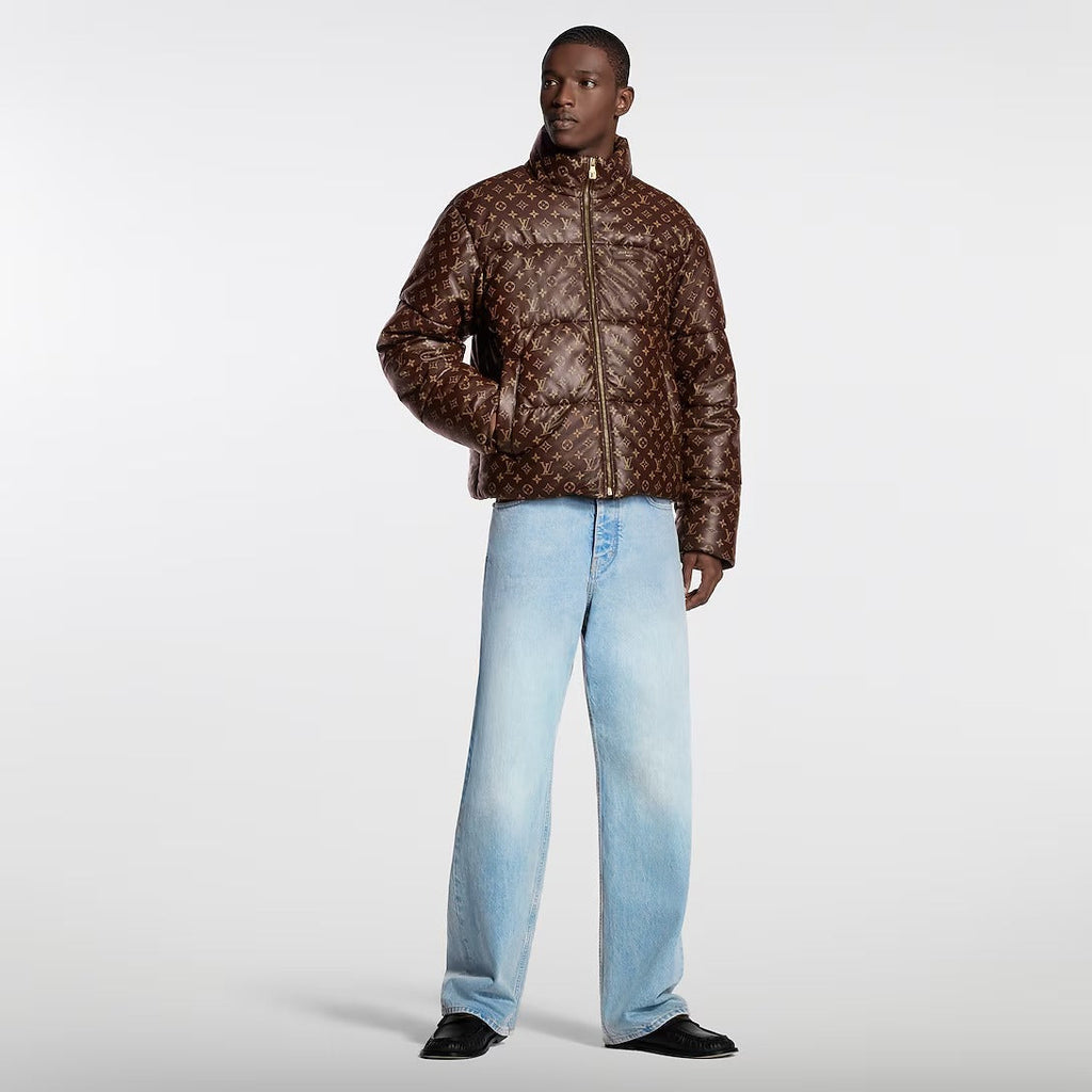 Monogram Leather Puffer Jacket
