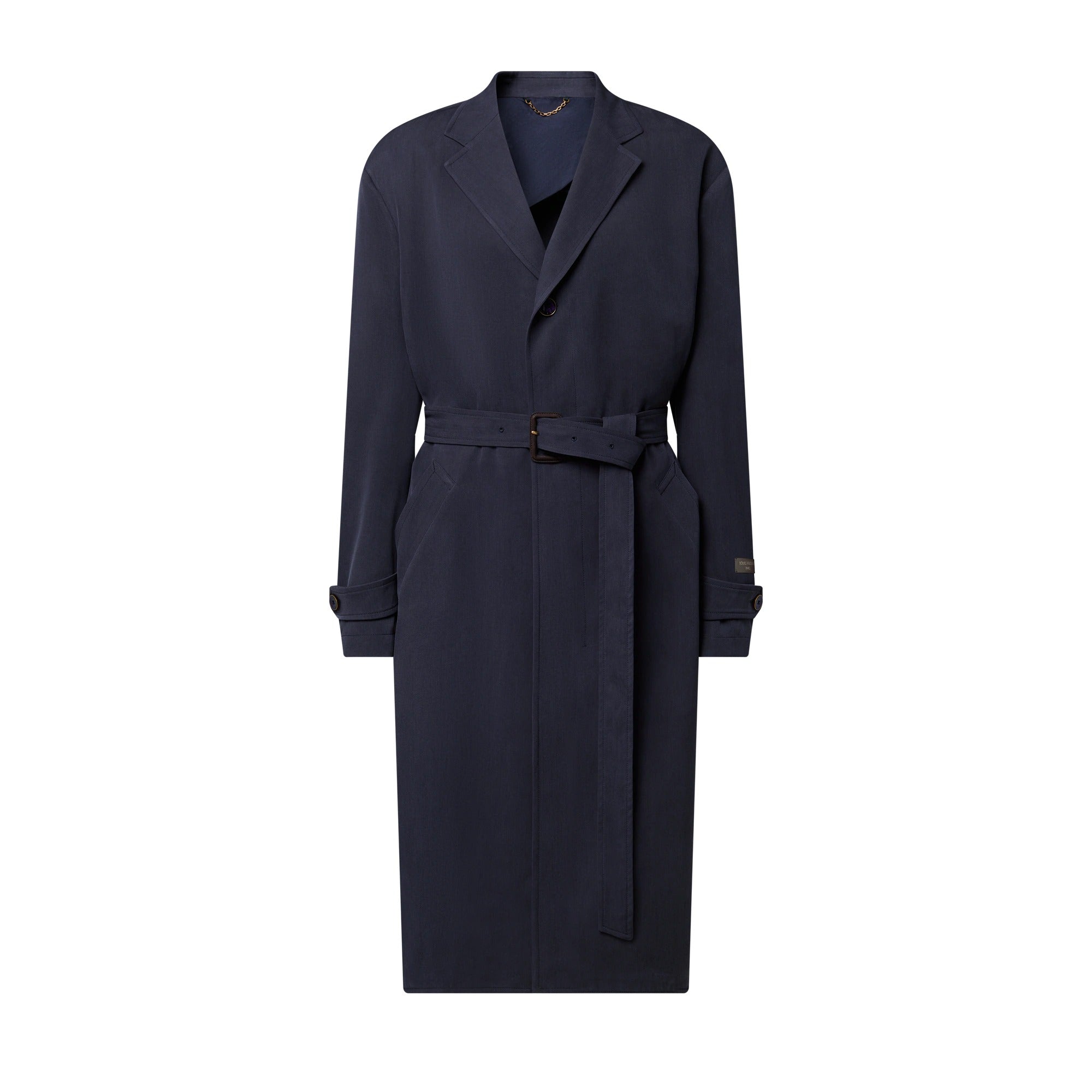 Lightweight Wool Silk Belted Coat