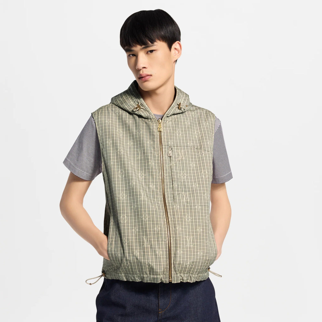 Monogram Check Reversible Leather Gilet