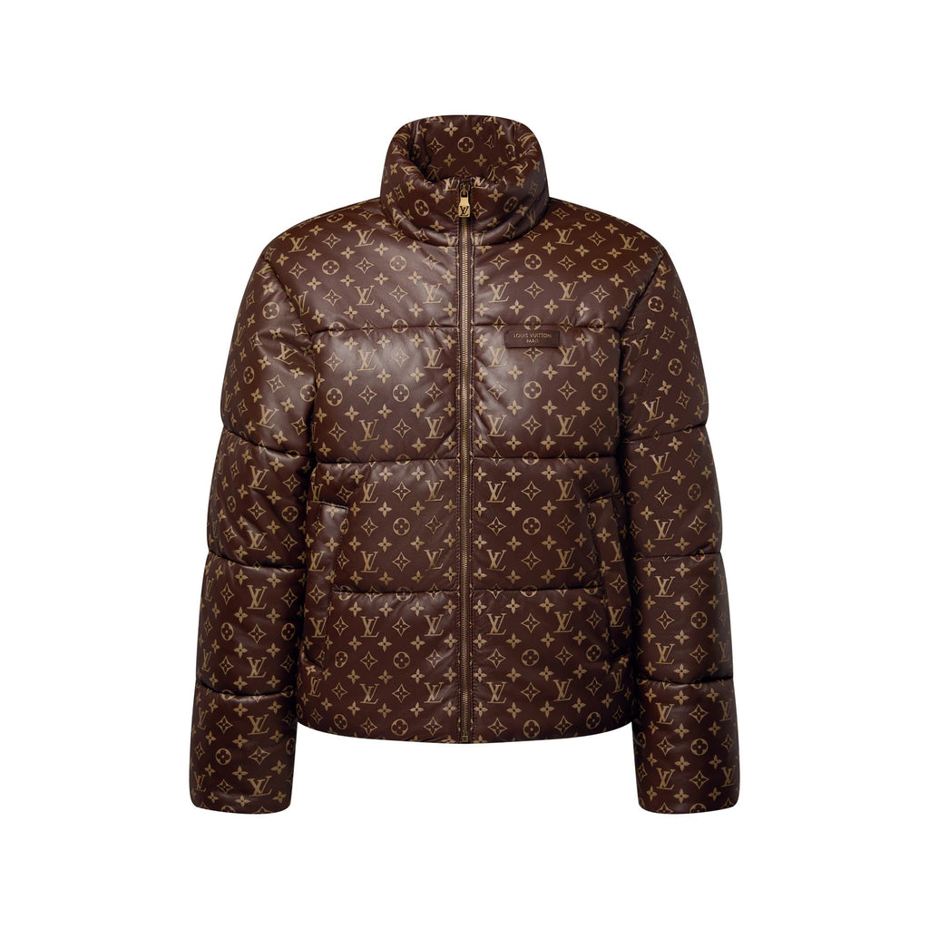 Monogram Leather Puffer Jacket