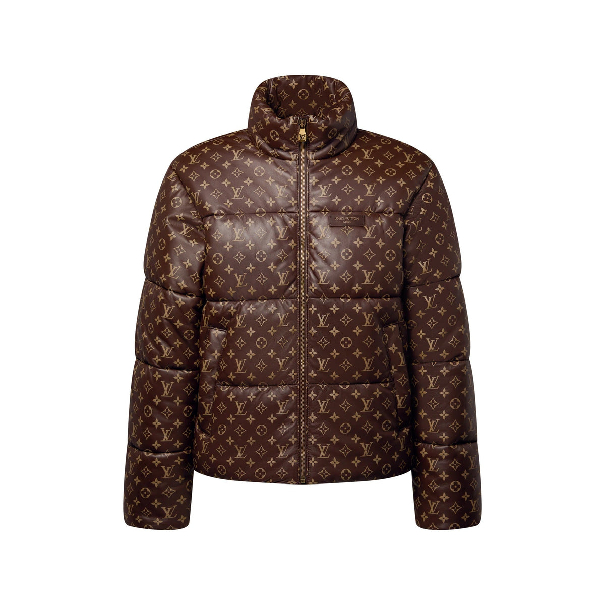 Monogram Leather Puffer Jacket