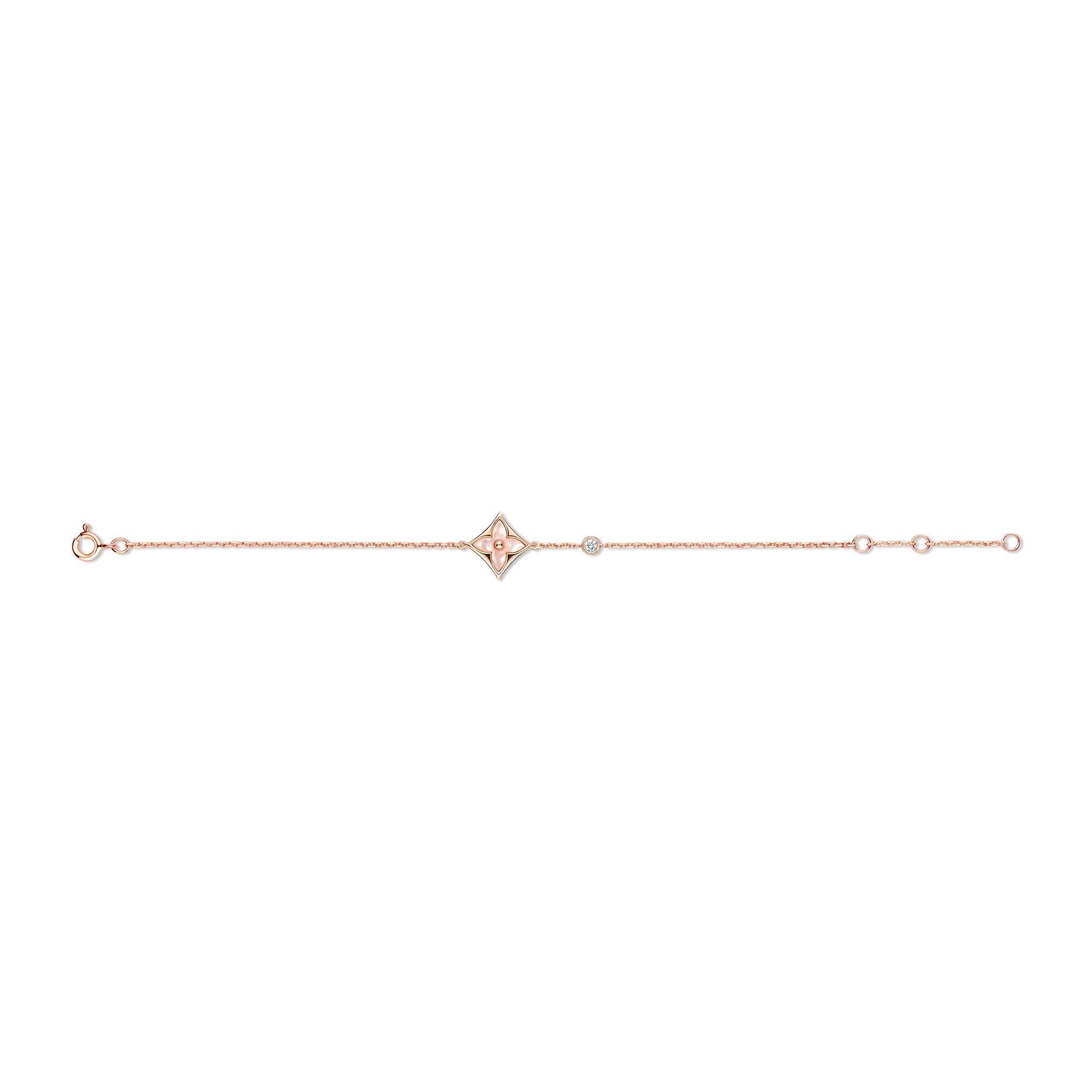 Color Blossom BB Star Bracelet, Pink Gold, Pink Mother-of-Pearl and Diamond