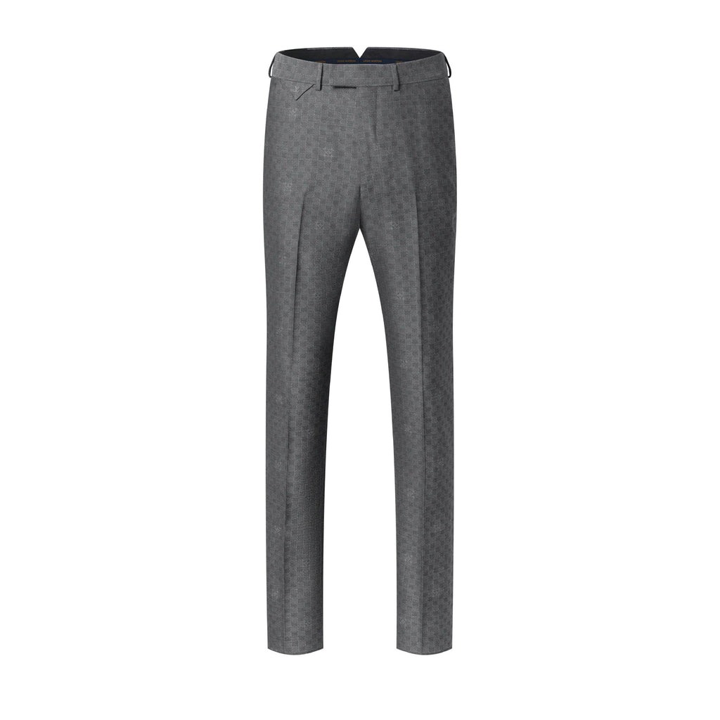 Damier Jacquard Cigarette Pants