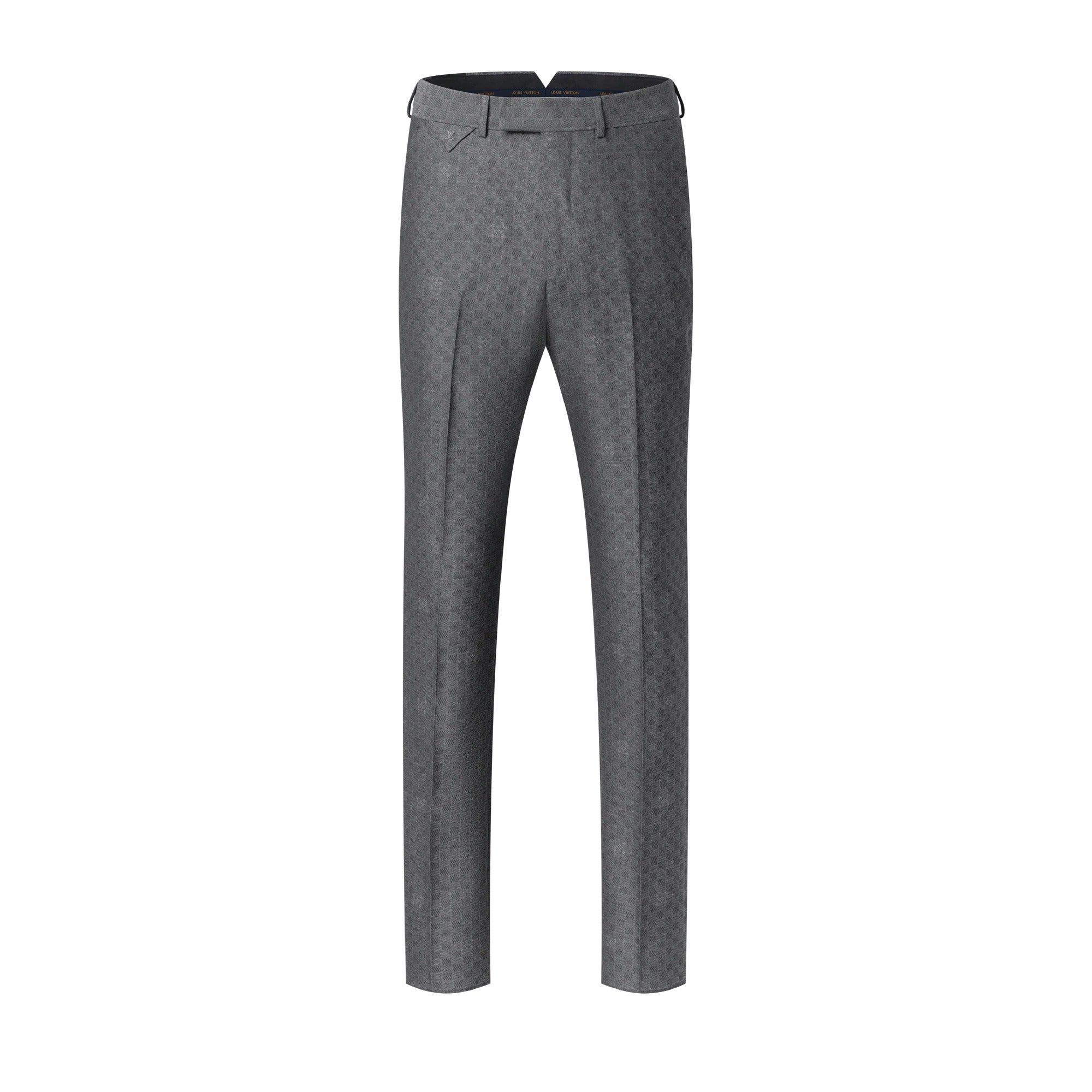Damier Jacquard Cigarette Pants
