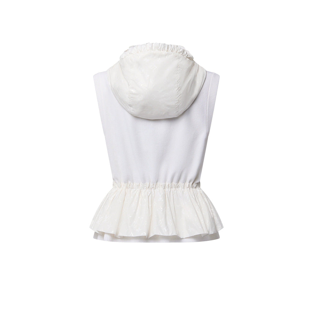 Monogram Accent Peplum Gilet