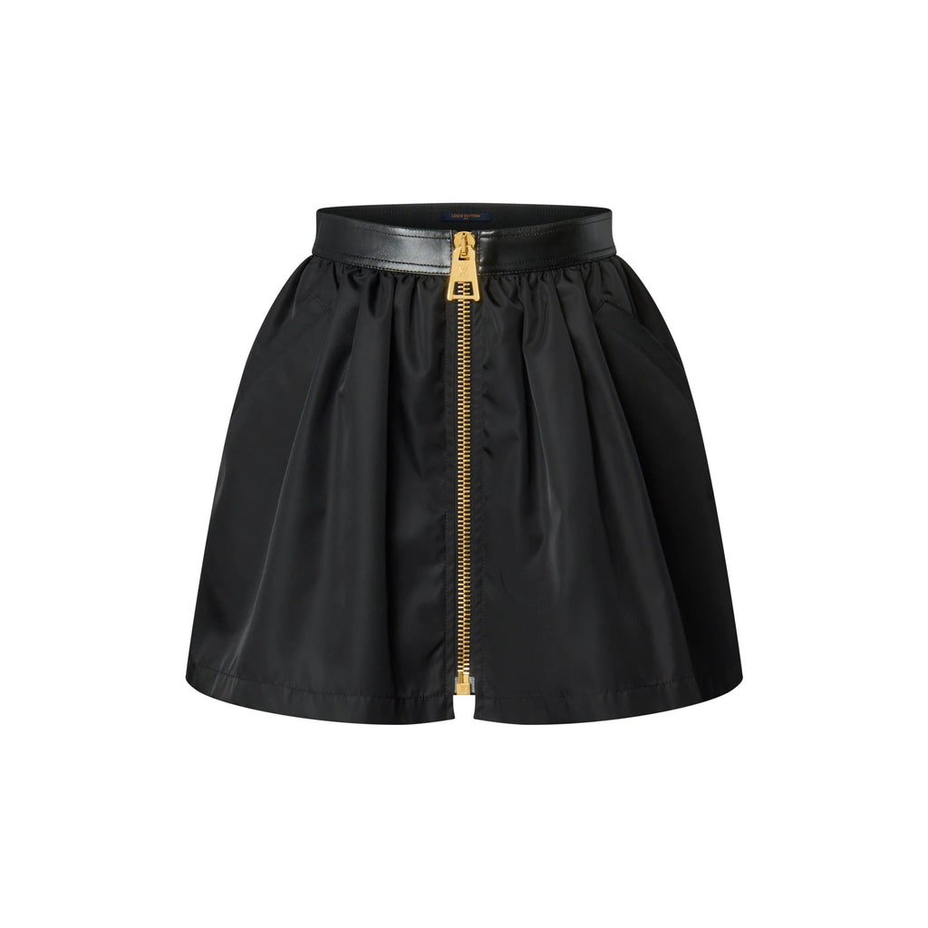 Leather Insert Mini Skirt