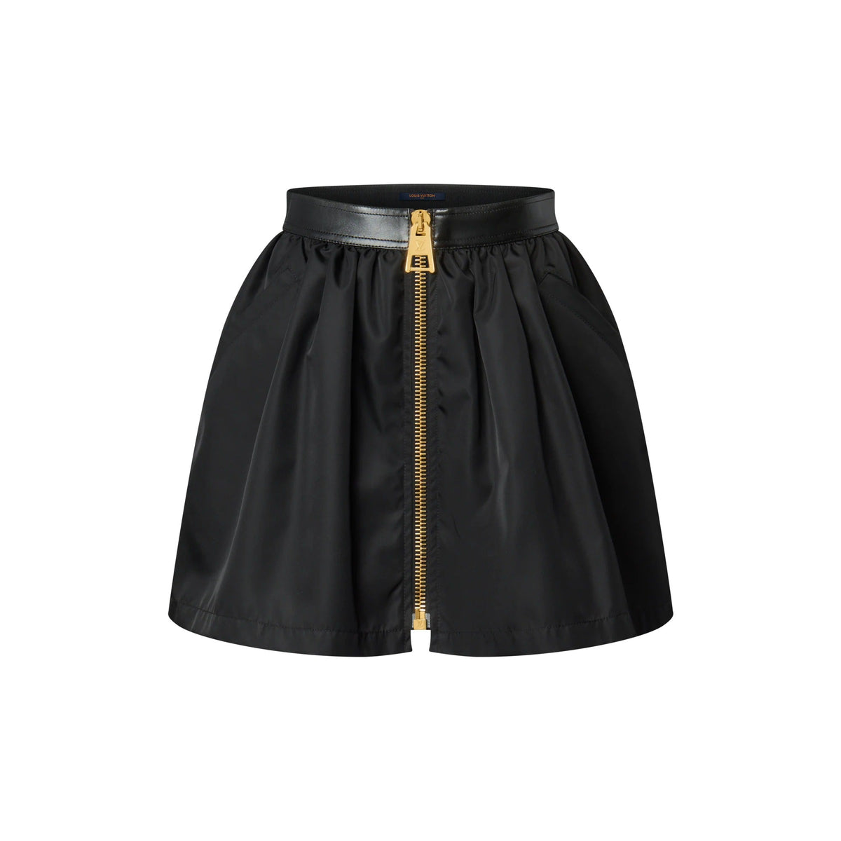 Leather Insert Mini Skirt