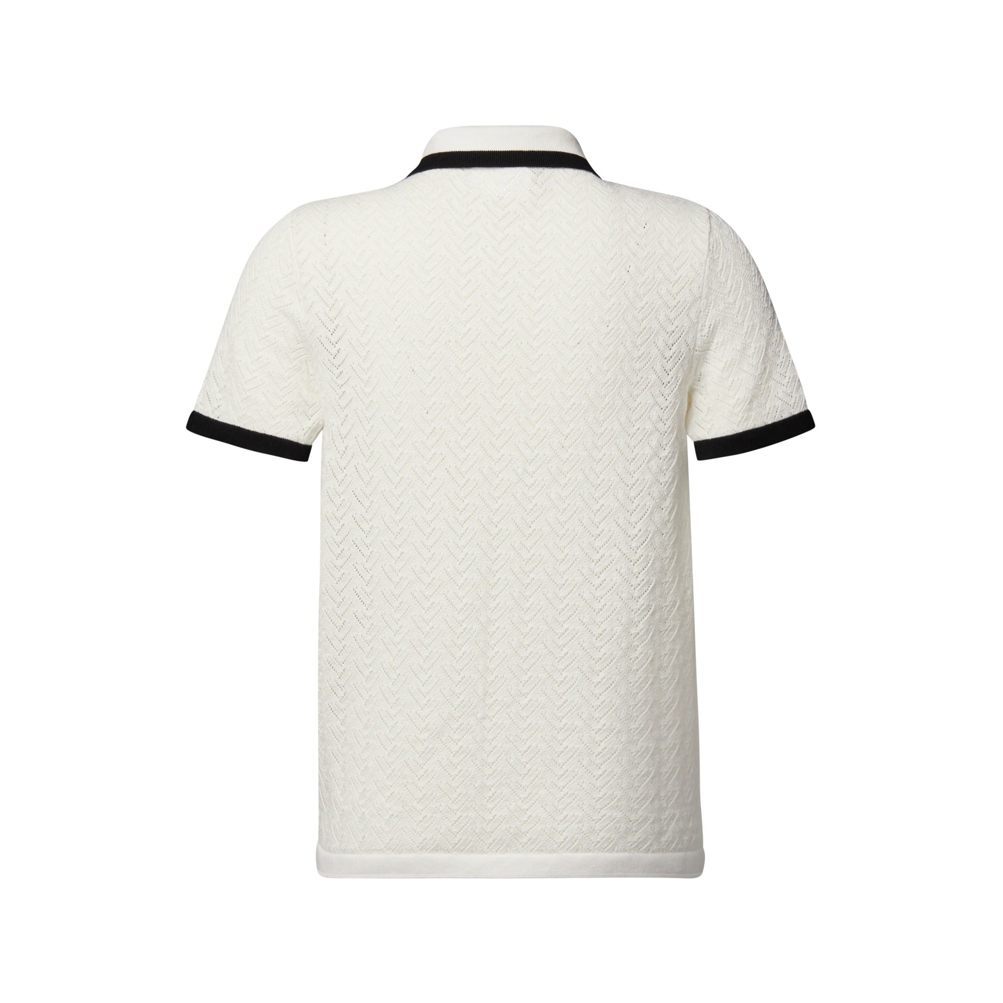 Pointelle Polo Top