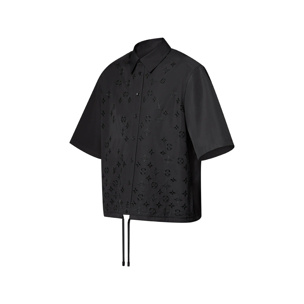 Monogram Flowers Embroidered Short-Sleeved Shirt