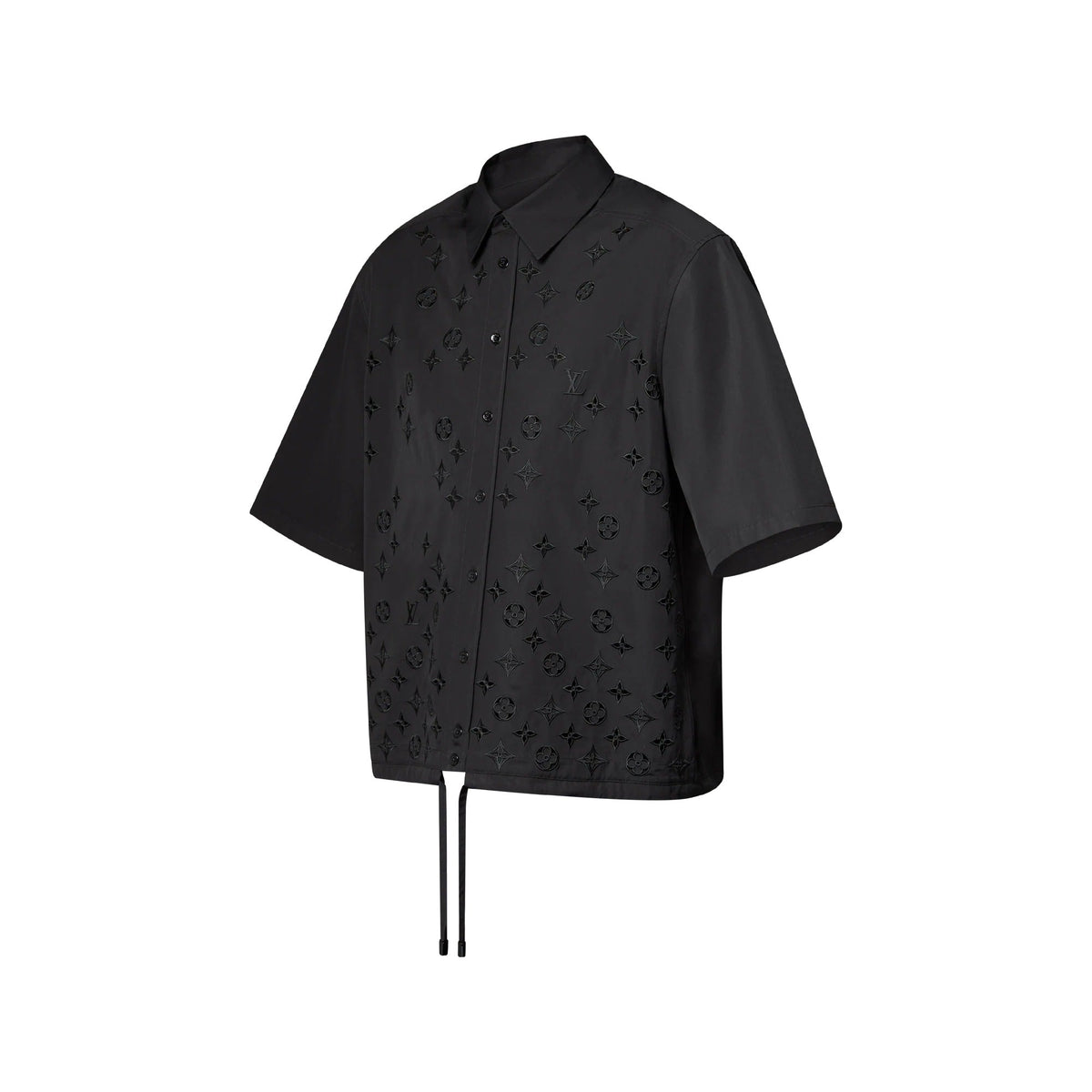 Monogram Flowers Embroidered Short-Sleeved Shirt