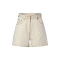 3D Monogram Denim Shorts