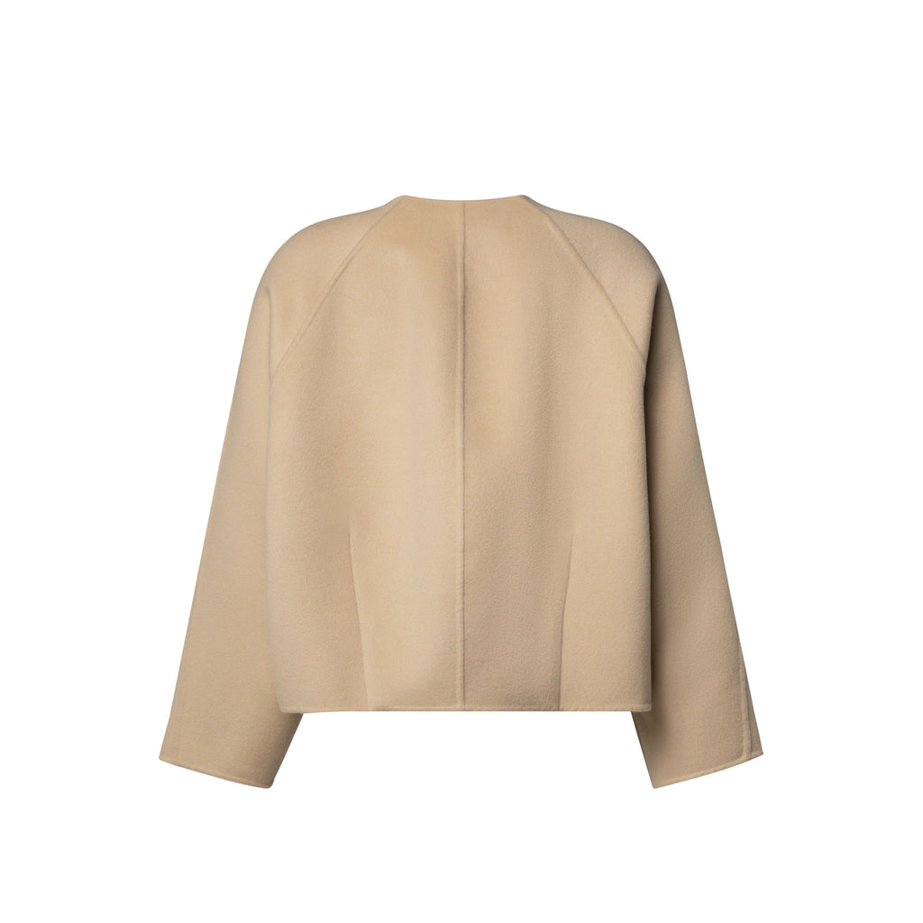 Drape Front Short Coat