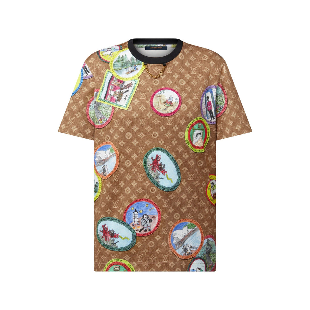 Monogram Cat Stamp T-Shirt