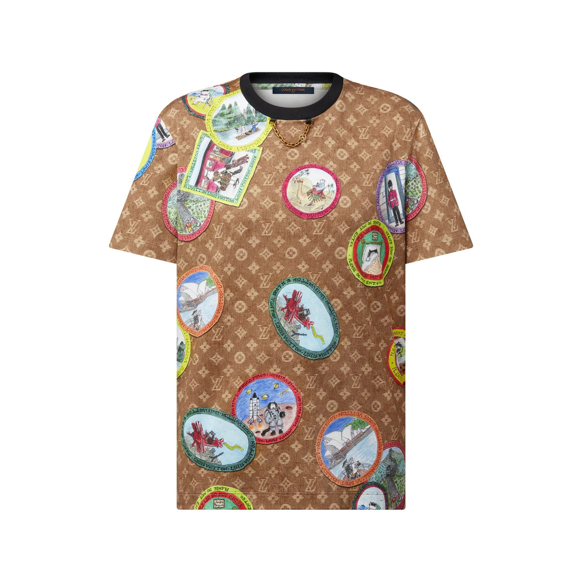Monogram Cat Stamp T-Shirt