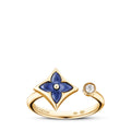 Color Blossom Mini Star Ring, Yellow Gold, Sodalite and Diamond
