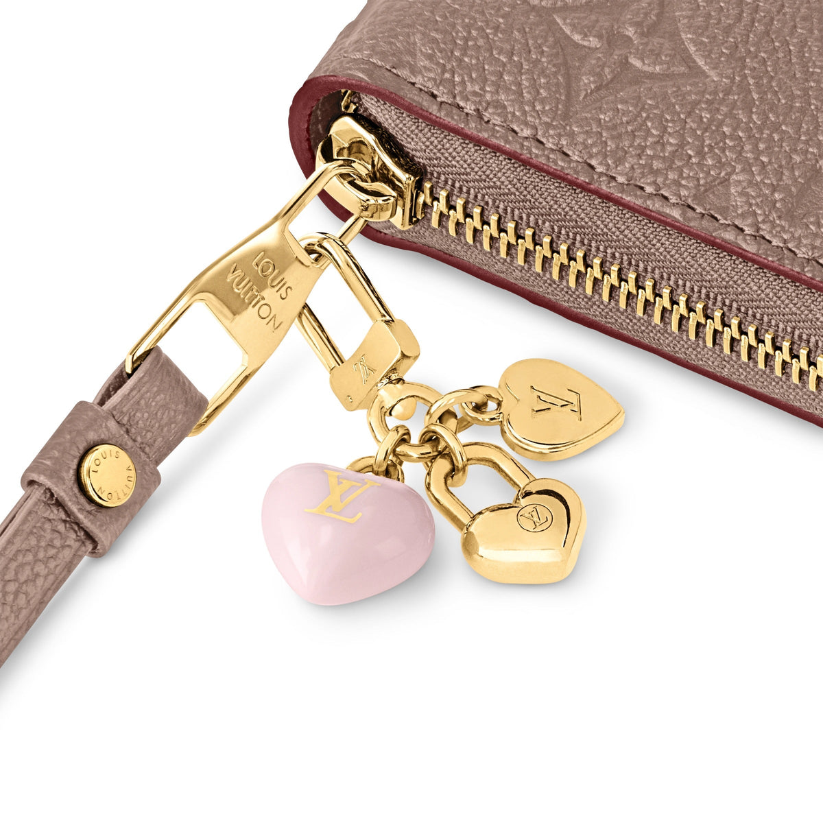 Micro Charms LV Heart Key Holder