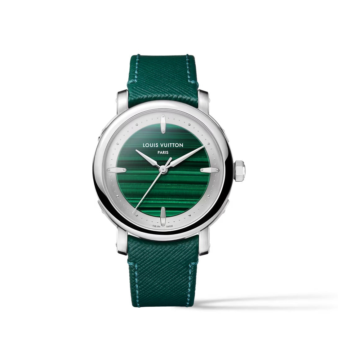 Louis Vuitton Escale, Automatic, 40mm, Platinum and malachite