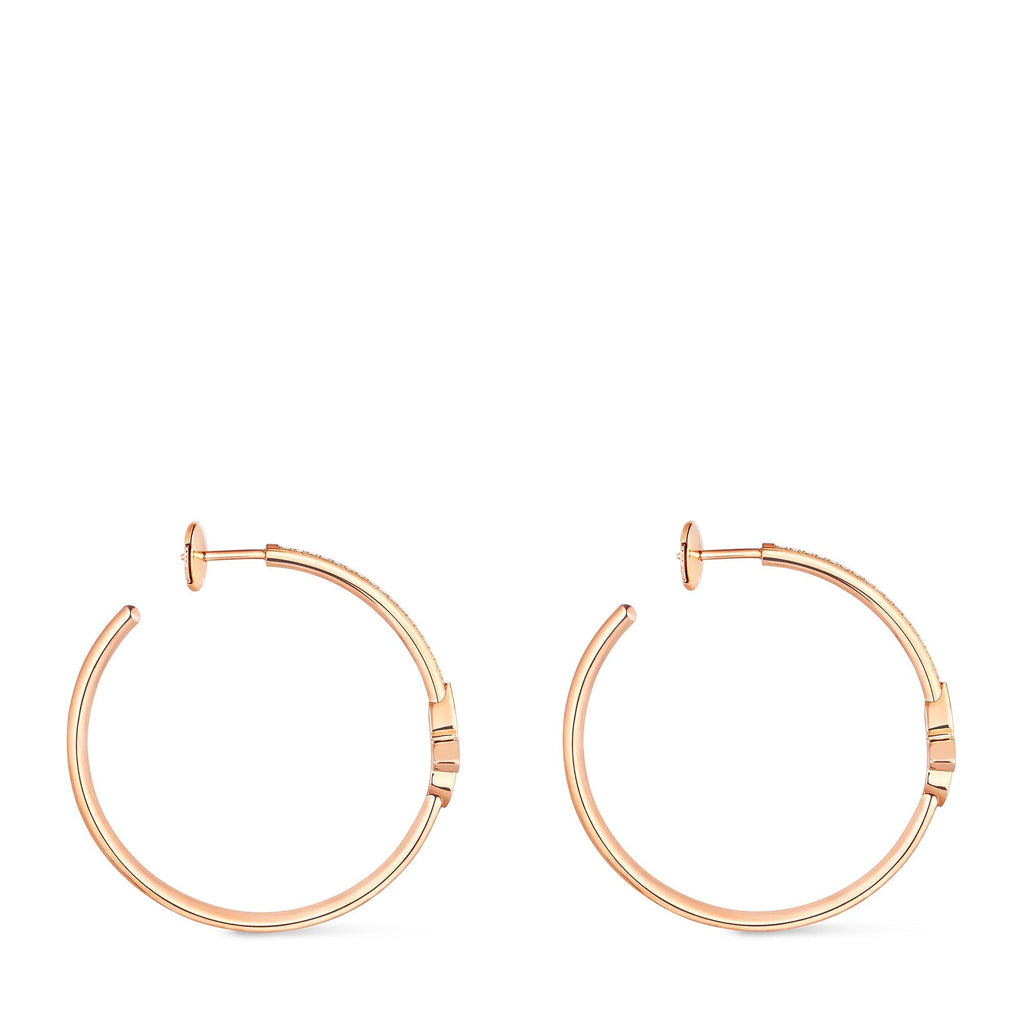 Idylle Blossom Hoops, Pink Gold And Diamonds