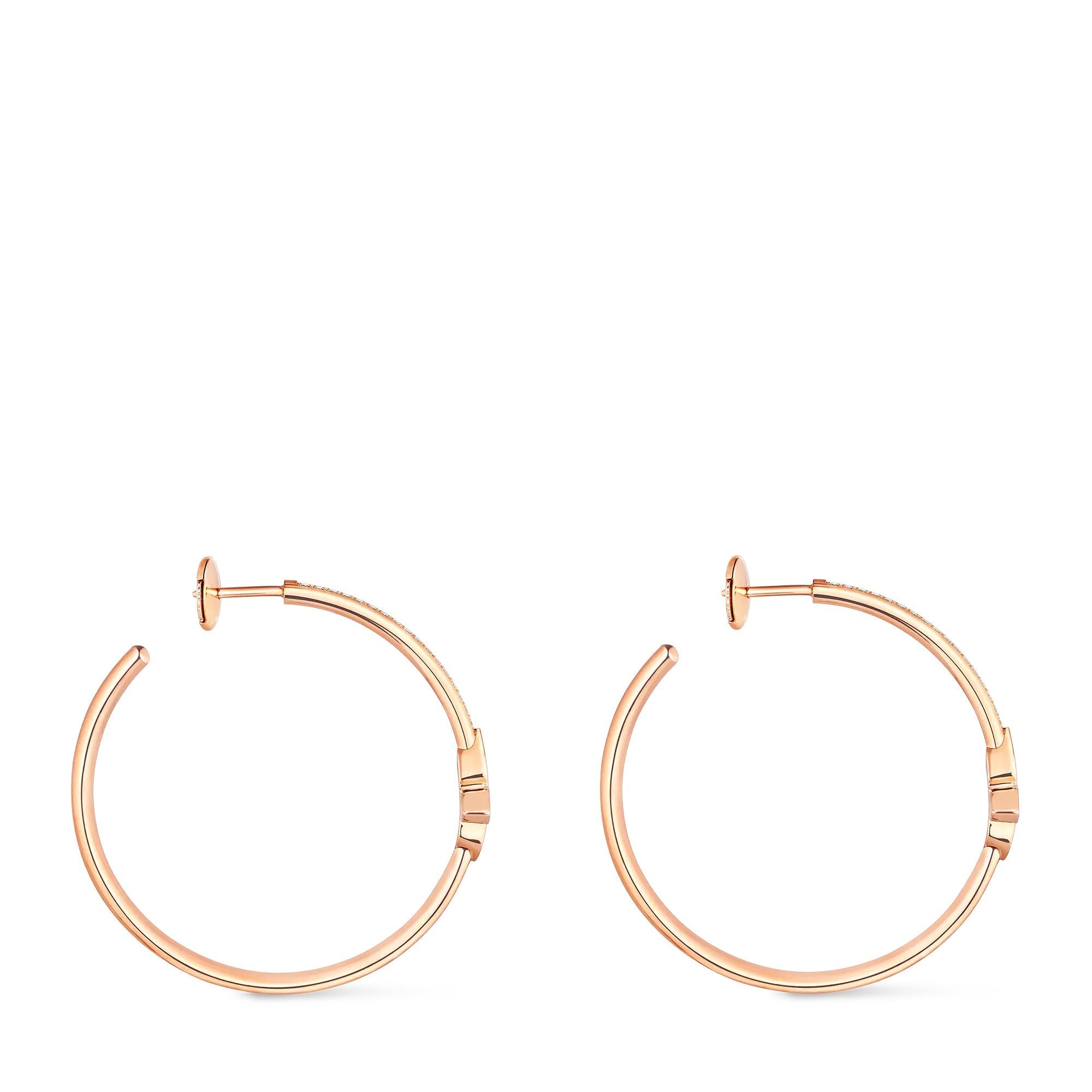 Idylle Blossom Hoops, Pink Gold And Diamonds