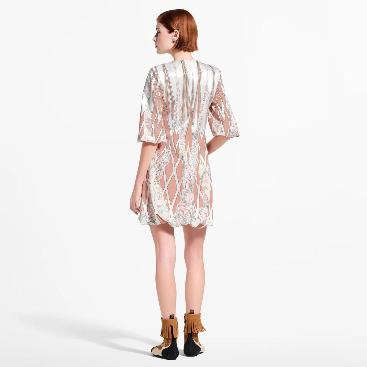 Floral Wallpaper Mini Dress