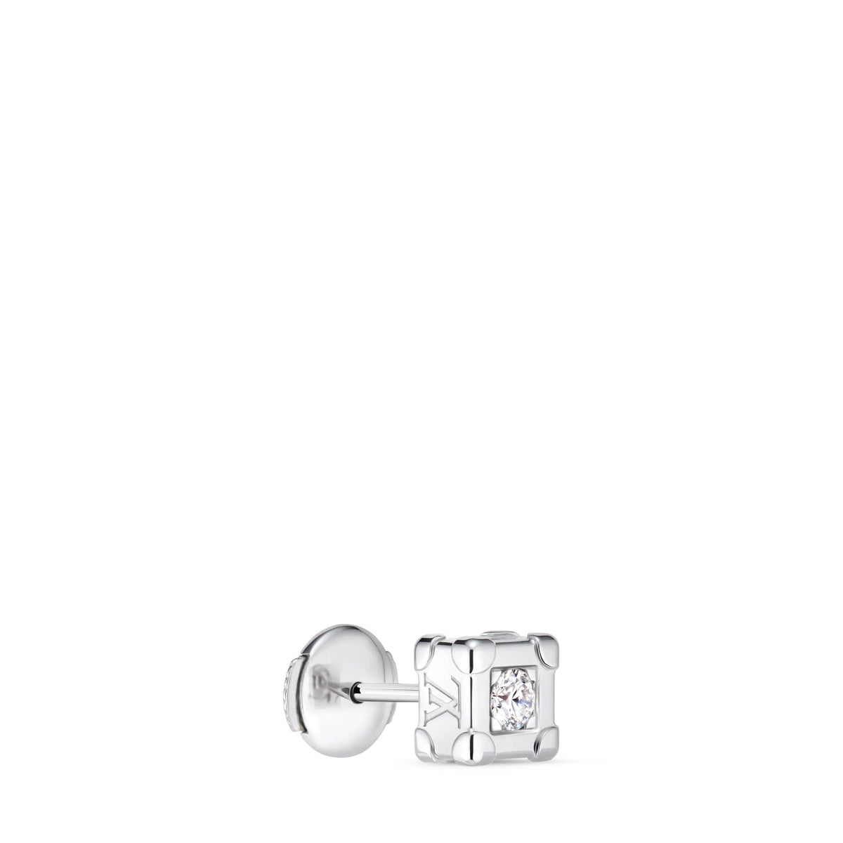 Les Gastons Vuitton Trunk Ear Stud, White Gold and Diamond - Per Unit