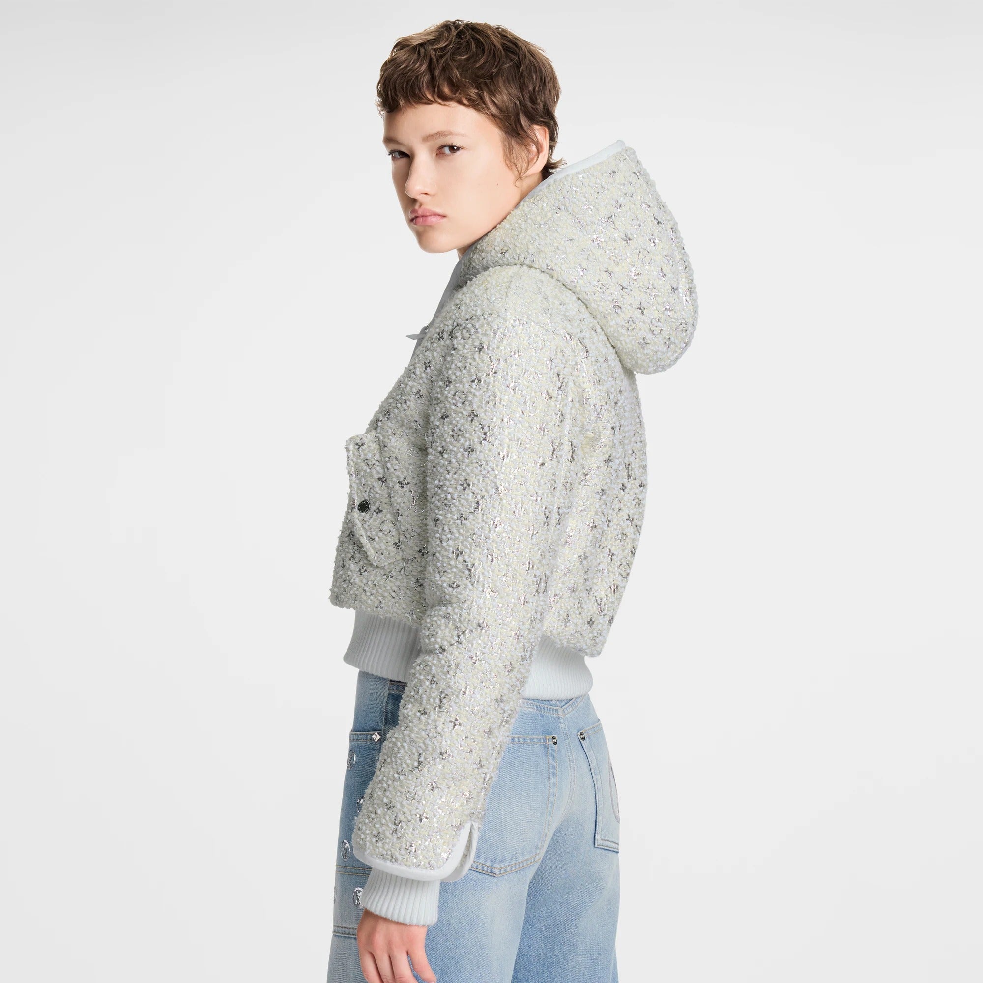 Monogram Tweed Cropped Jacket