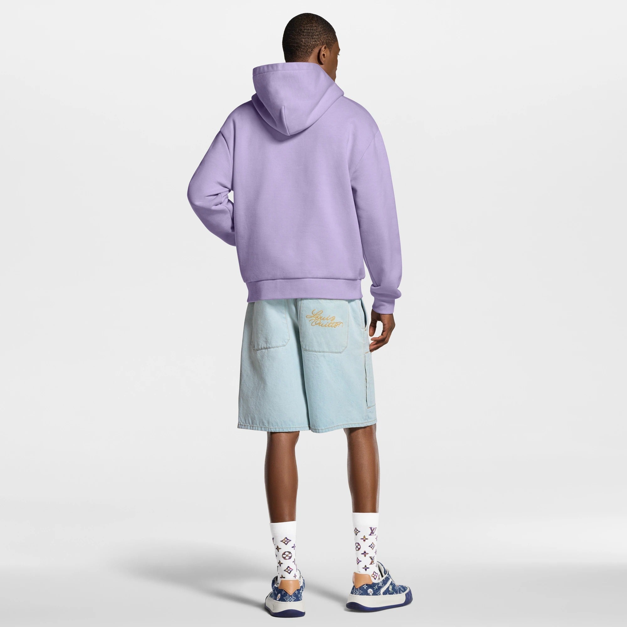 Embossed Signature Cotton Hoodie