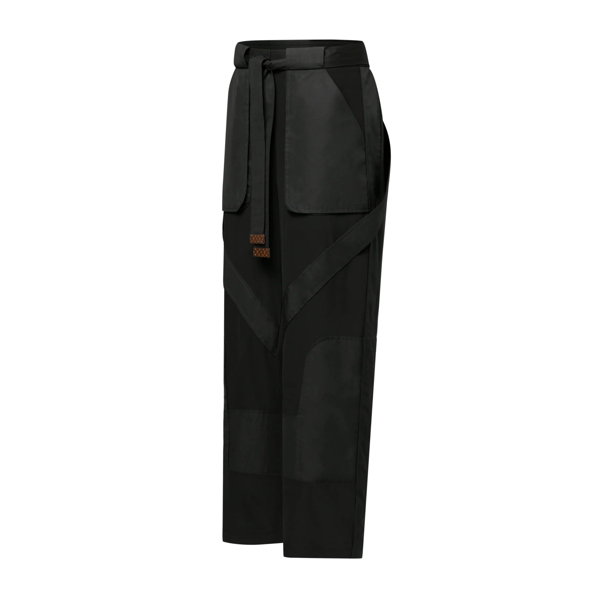 Poplin Insert Silk Cargo Pants