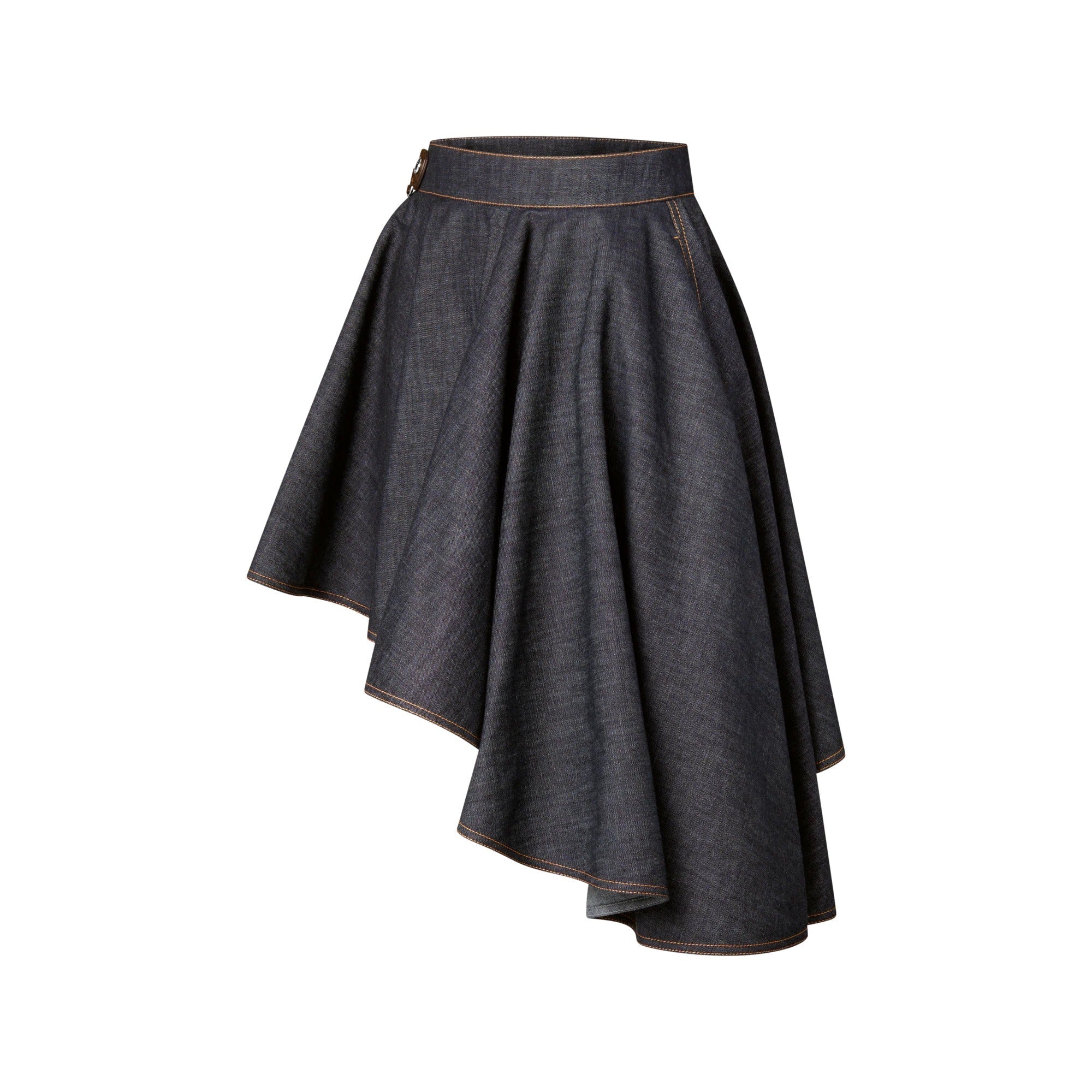 Asymmetrical Denim Skirt