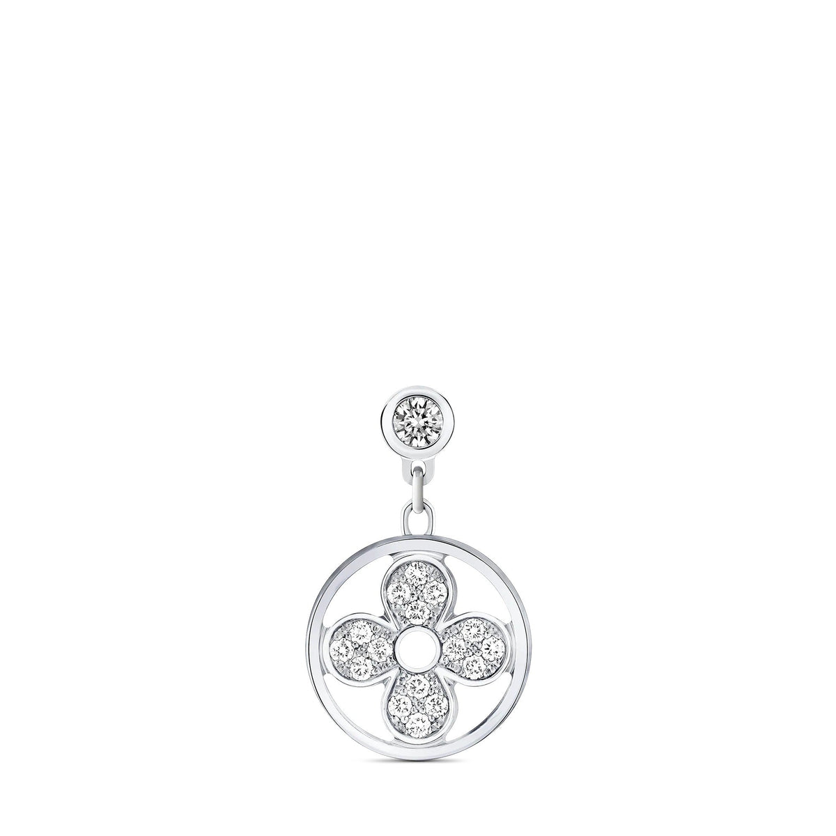Idylle Blossom Ear Stud, White Gold And Diamonds - Per Unit