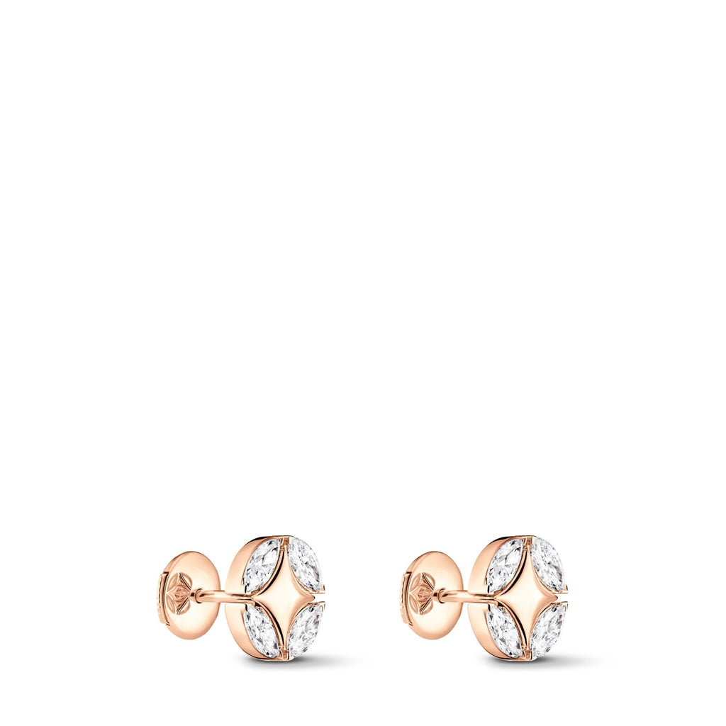 Galaxie Ear Studs, Rose Gold and Diamonds