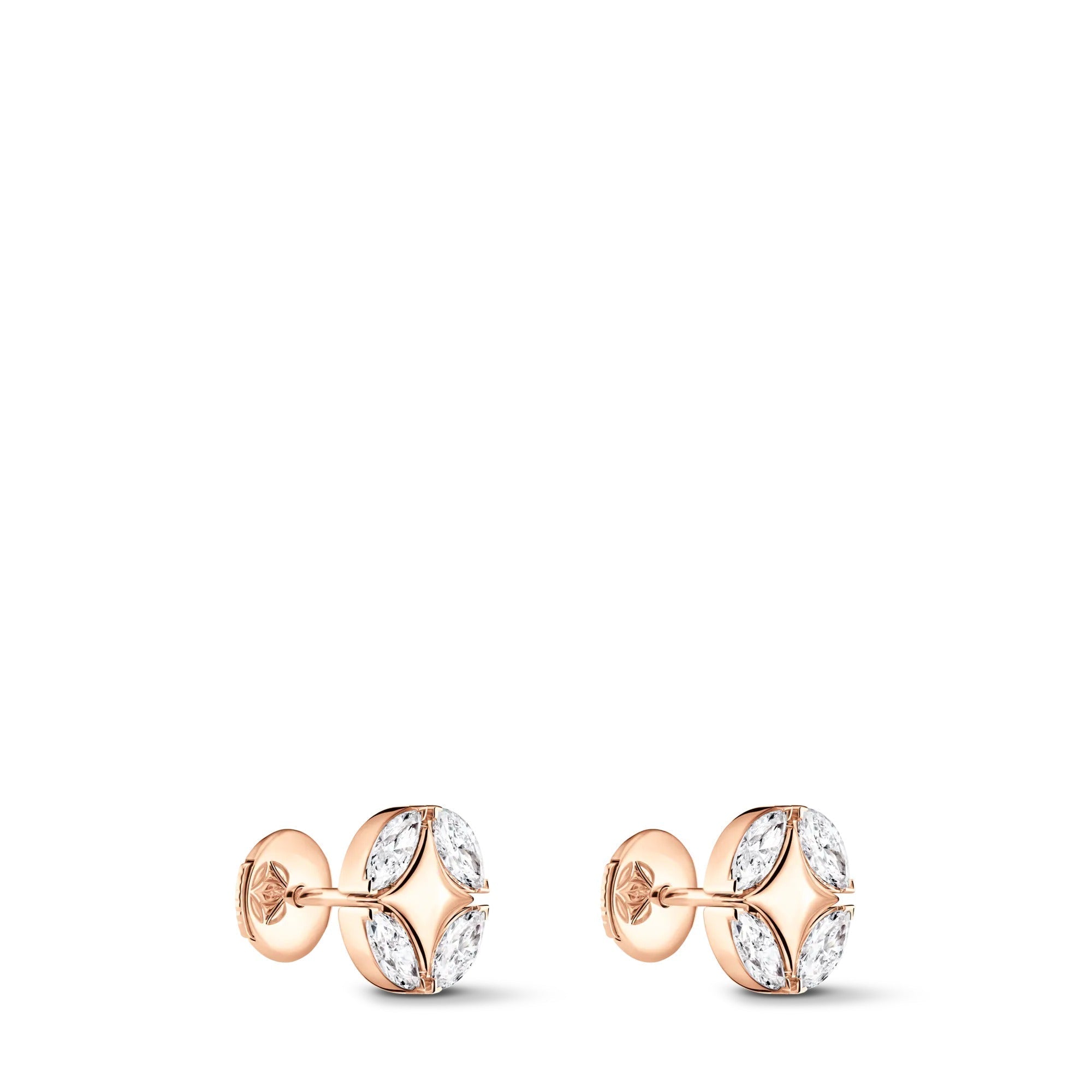 Galaxie Ear Studs, Rose Gold and Diamonds