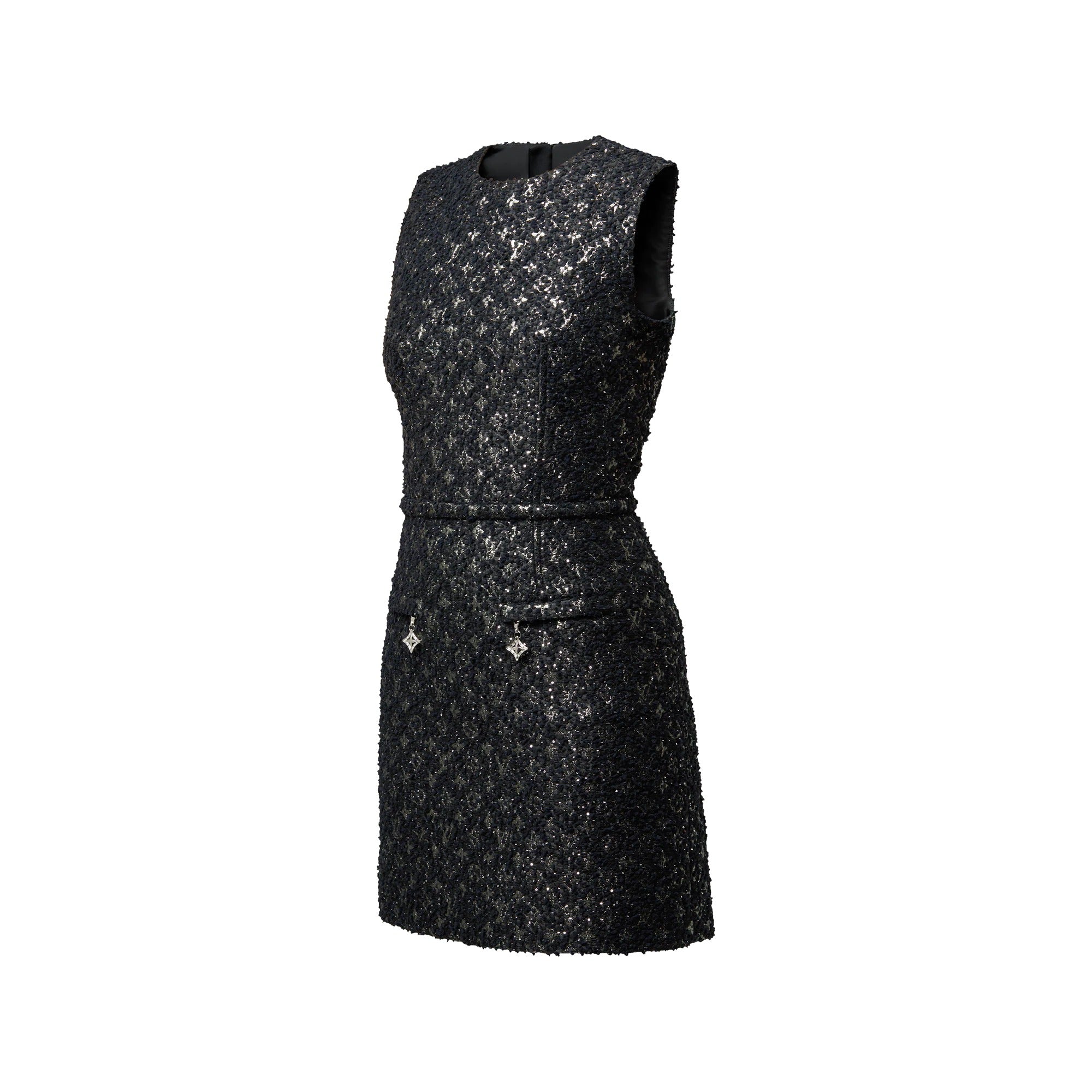 Monogram Tweed Fitted Dress