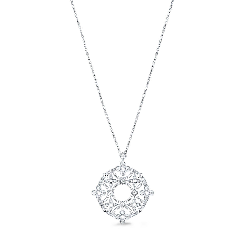 Dentelle Medallion, White Gold And Diamonds
