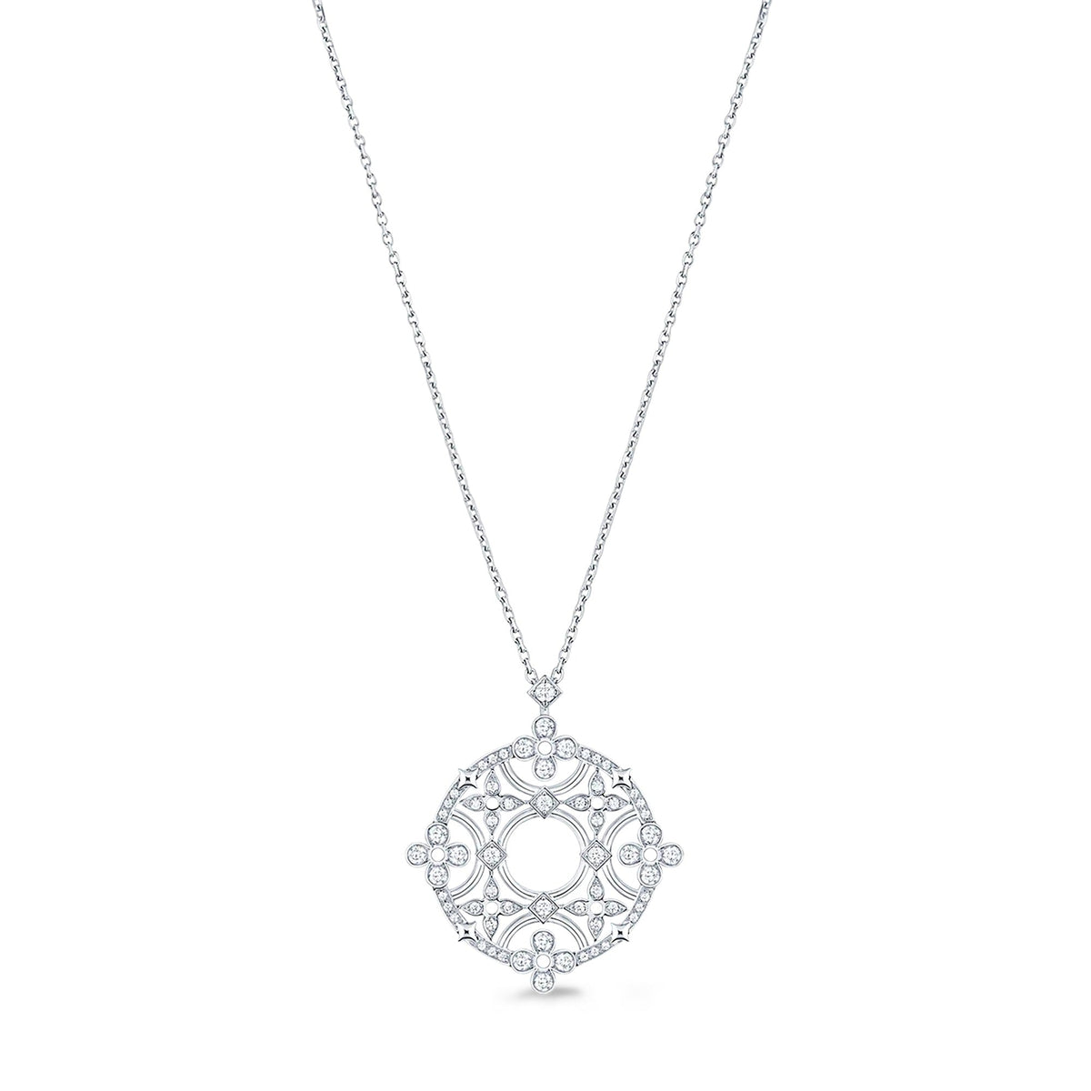 Dentelle Medallion, White Gold And Diamonds