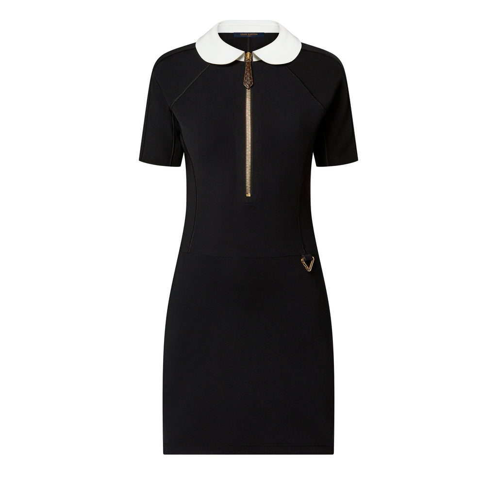 Technical Jersey Peter Pan Collar Dress